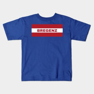 Bregenz City in Austrian Flag Kids T-Shirt